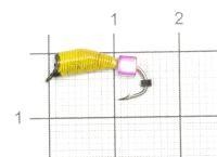 Мормышка Ручейник №7 d2.5 кубик хамелеон, желтый Санхар