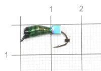 Мормышка Ручейник №7 d2.5 кубик хамелеон, зеленый Санхар