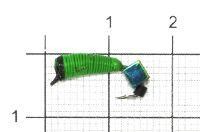 Мормышка Ручейник №7 d2.5 кубик хамелеон, салатовый Санхар