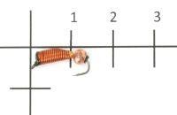 Мормышка Ручейник №7 d2.5 медный шар, желтый Санхар