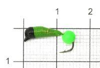 Мормышка Ручейник №7 d2.5 флуоресцентный зеленый, салатовый Санхар