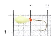Мормышка светящаяся Shape Овсинка №10 с бисером