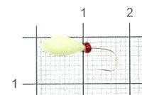 Мормышка светящаяся Shape Овсинка №12 с бисером