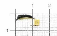 Мормышка Столбик №4 d2 золотой кубик, латунь Санхар