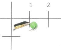 Мормышка Столбик №4 d2 кошачий глаз зеленый, латунь Санхар