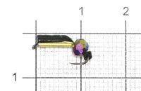 Мормышка Столбик №4 d2 кристалл хамелеон, латунь Санхар