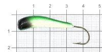 Мормышка судаковая Клык 1 Светлячок 10гр 04 зелено-черный Fish Gold