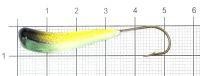 Мормышка судаковая Клык 2 Светлячок 10гр желто-черный Fish Gold