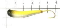Мормышка судаковая Клык 2 Светлячок 18гр желто-черный Fish Gold
