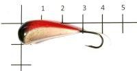 Мормышка судаковая Трехгранка Светлячок 19гр красно-черная Fish Gold