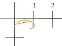 Мормышка Супер Банан с ушком d2 002 золото Nautilus