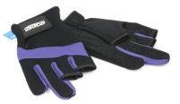 Перчатки без трех пальцев L черно-фиолетовый Owner