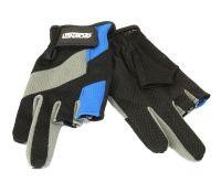 Перчатки без трех пальцев M черно-серый/синий Owner