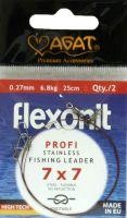 Поводок Flexonit 7х7 6,8кг 25см Agat