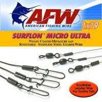 Поводок оснащенный AFW Surflon Micro Ultra 1*19 12кг-25см