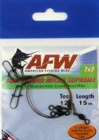 Поводок оснащенный AFW Surfstrand Micro Supreme 7*7 12кг-15см