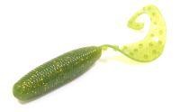 Приманка FAT G-Tail Grub 4" 035 Green Sparkling Reins