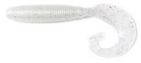 Приманка FAT G-Tail Grub 4" 318 Clear Pearl Silver Reins