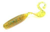 Приманка FAT G-Tail Grub 4" 565 Motor Oil Green Flake Reins