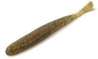 Приманка Fish Tail 4.5" green pumpkin/black/red 142