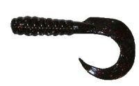 Приманка Walleye Grub 4" black neon 401 Pradco Yum