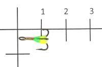 Тройник для приманок LJ с каплей 12/GY Lucky John