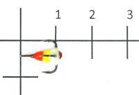 Тройник для приманок Salmo LJ Scandi с каплей 16/RYF