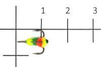 Тройник для приманок Salmo LJ Scandi с каплей 16/YGR