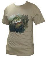 Футболка с рисунком "3 Окуня" XXL хаки Мир футболок