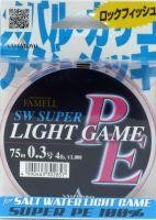 Шнур Famell SW Super PE Light Game 75м 0,117мм Yamatoyo