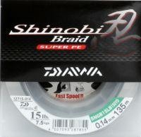 Шнур Shinobi Braid Green 135м 0.14мм Daiwa