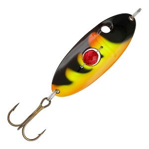 Блесна Kuusamo Monni 70/22, (бусинка) BL/R/FYe/O-C