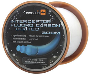 PROLOGIC  Леска Interceptor Fluoro Carbon Coated 300m 18lbs 8.4kg 0.331mm 47204