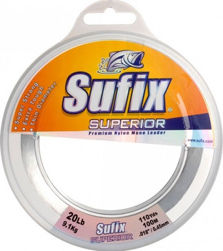 Леска SUFIX Superior Leader прозрачная 100м 0.7мм 27кг