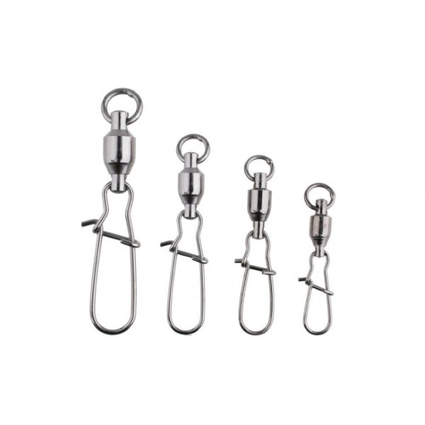 AMA-A4014-5 Вертлюг \"Mikado\" с застёжкой fastlock, шарикоподшибниковый № 5 BN (р.н. до 34кг./упак.=5шт.) (AMA-A4014-5)