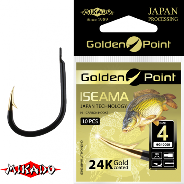 *Крючки \" Mikado - GOLDEN POINT - ISEAMA \" (с ушком)  (HG-ISEAMA)
