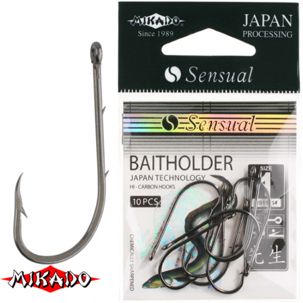 *Крючки \" Mikado - SENSUAL - BAITHOLDER  (с ушком)  (HS-BAITHOLDER)