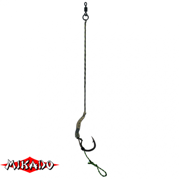 AMC-P14-4 Поводок карповый \"Mikado\" 14 \"METHOD PASTE STIFF RIG\" 13см, кр.№4, 25 lbs (уп.-2) (AMC-P14-4)