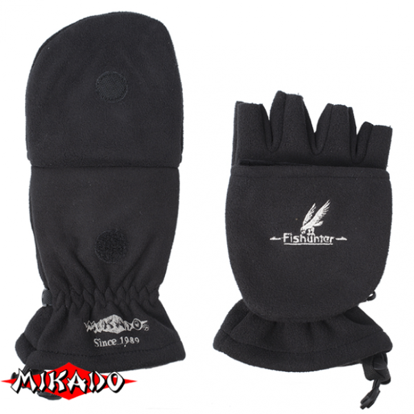 Арт.UMR-08BK- M Перчатки с откидной варежкой \" Mikado \" черные /размер M / (UMR-08B-M)
