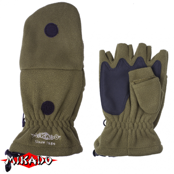 Арт.UMR-08GN- M Перчатки с откидной варежкой \" Mikado \" зеленые /размер M / (UMR-08G-M)