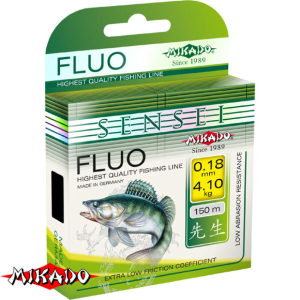 Леска \"Mikado\" SENSEI FLUO 0,24 (150м) - 6,50 кг (ZSY 024)