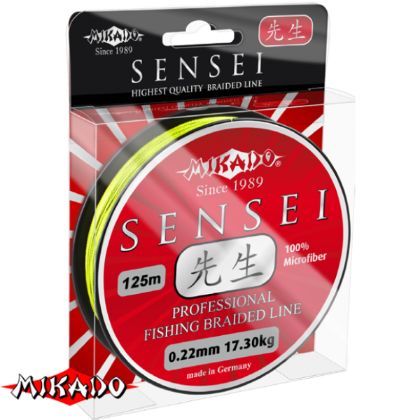 Плетеный шнур \" Mikado \" SENSEI FLUO 0,10 (125м) - 7,30кг (Z12F-010)