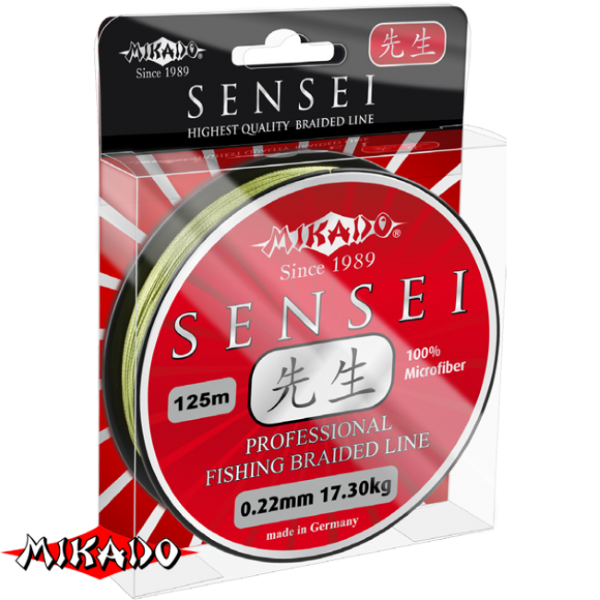 Плетеный шнур \" Mikado \" SENSEI GREEN 0,10 (125м) - 7,30кг (Z12G-010)