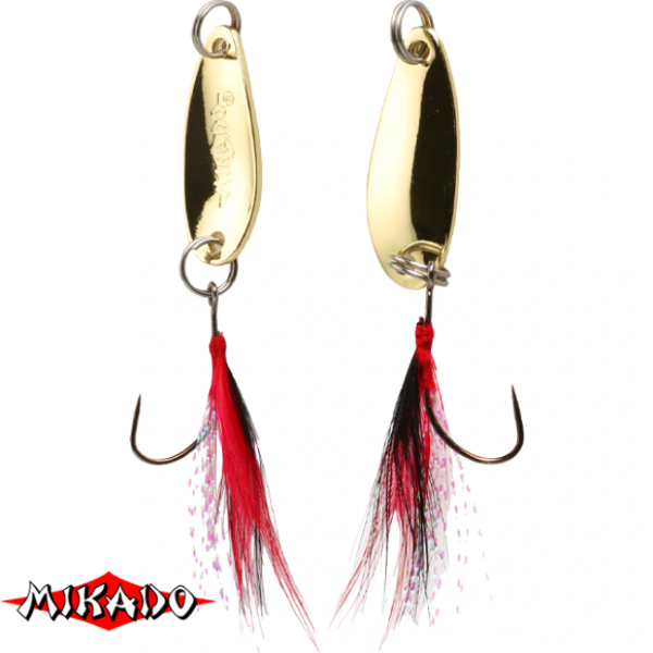 Блесна колебл. \"Mikado\" MINI с хвостом и крюком ( 2,4см., 2,5гр.) - GOLD (PMB-I01T-2.5-GG)