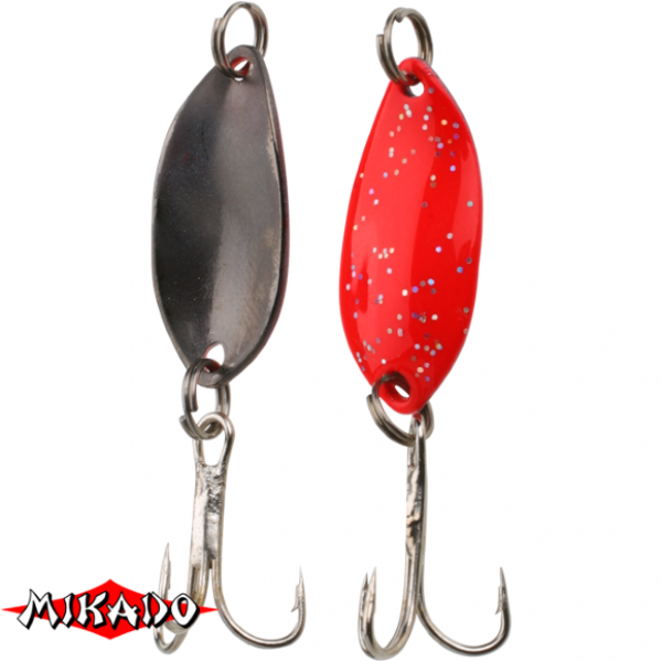 Блесна колебл. \"Mikado\" TROUT CAMPIONE MINI 1,4гр./2,2см - RED GLITTER/BLACK (PMB-WTC-RB)