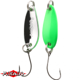 Блесна "Mikado" MINI с крюком ( 2,4см., 1,5гр.) - GREEN FLUO/SILVER (PMB-I01-1.5-FS)