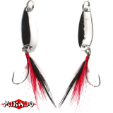 Блесна колебл. "Mikado" MINI с хвостом и крюком ( 2,4см., 2,5гр.) - SILVER (PMB-I01T-2.5-SS)