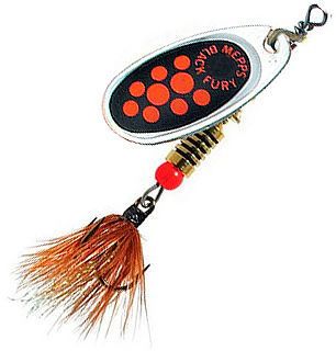 Блесна Mepps Comet Black Fury Mouche AG (серебро) №3 (6.5г)