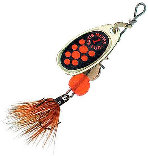 Блесна Mepps Comet Black Fury Mouche OR (золото) №0 (2.5г)