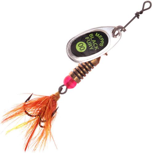 Блесна Mepps Comet Black Fury Mouche AG (серебро) №00 (1.5г)